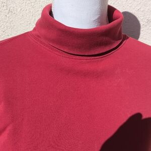 L L. Bean Red Turtleneck Top L